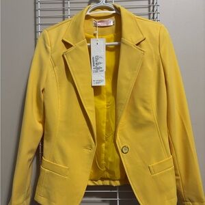 Elegant Yellow Women's Blazer